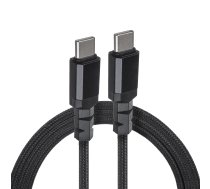 Kabel 2 x USB-C 100W Maclean  wspierajacy PD  przesyl danych do 10Gbps  5A  czarny  dl. 2m  MCE492 CEN-81658 ( JOINEDIT57968868 )