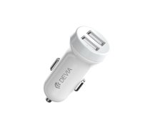 Devia Smart series car charger suit for Lightning (5V3.1A 2USB) white 6938595326905 ( 120EA2310001 EA131 T-MLX37519 ) iekārtas lādētājs