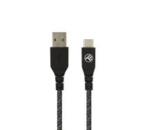 Tellur Green Data cable USB to Type-C 3A 1m nylon black 5949120003858 ( TLL155491 TLL155491 TLL155491 ) USB kabelis