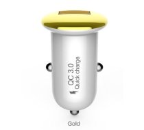 Devia Mushroom series car charger (QC3.0-18W) gold 6938595326073 ( T MLX37521 102000004231 ) iekārtas lādētājs