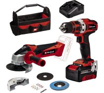 Einhell Tool set TE-TK 18/2 Li Kit (red/black Cordless drill driver and Cordless angle grinder Li-Ion battery 4.0Ah) ( 4257240 )