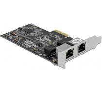 DeLOCK PCI Express x2 Card to 2 x RJ45 2.5 Gigabit LAN RTL8125 LAN Adapter ( 89530 89530 89530 ) tīkla karte