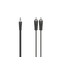 Hama Audio Cable  3.5 mm - 2 RCA  1.5 m  melna - Vads ( 00205110 00205110 00205110 ) mūzikas centrs