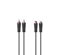 Hama Audio Extension Cable  2 RCA spraudnis - 2 RCA ligzda  3 m  melna - Vads ( 00205094 00205094 00205094 ) mūzikas centrs