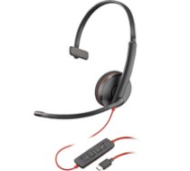 HP Poly Blackwire 3210 - Blackwire 3200 Series - Headset - On-Ear - kabelgebunden - aktive Rauschunterdruckung - USB-C - Schwarz - Zertifizi ( 8X2J8A6 )