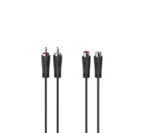 Hama Audio Extension Cable  2 RCA spraudnis - 2 RCA ligzda  1.5 m  melna - Vads ( 00205259 00205259 00205259 ) mūzikas centrs