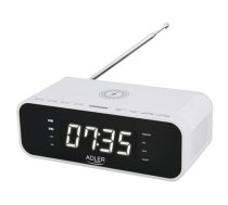 Adler Alarm Clock with Wireless Charger AD 1192W	 AUX in  White  Alarm function ( AD 1192W AD 1192W ) radio  radiopulksteņi