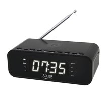 Adler Alarm Clock with Wireless Charger AD 1192B AUX in  Black  Alarm function ( AD 1192B AD 1192B ) radio  radiopulksteņi