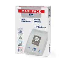 KM Maisi putekļu sūcējam ELECTROLUX / PHILIPS EP-BAG (12gb) ( 5907804883431 KM EP BAG MX EP BAG MICRO 12 EP-BAG MAXI FC8021 FC802103 LT_EPBAG_MX ) aksesuārs putekļsūcējam