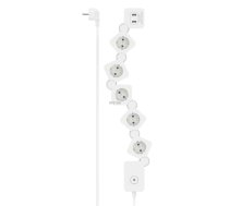 Hama Power Strip  5 ligzdas  USB  12 W  elastigs  1.4 m - Pagarinatajs ( 00223190 00223190 00223190 ) mūzikas centrs