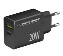 Esperanza EZC105K mains charger 20W Black ( EZC105K 13773813 ) iekārtas lādētājs