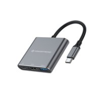 CONCEPTRONIC Dock USB-C -HDMI USB3.0 PD           0.25m ( DONN18G DONN18G DONN18G ) dock stacijas HDD adapteri
