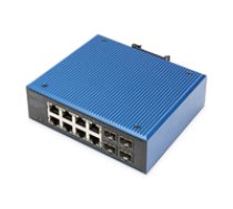 Switch Digitus Gigabit Ethernet PoE Industrial 8+4 ( DN 651153 DN 651153 DN 651153 ) datortīklu aksesuārs