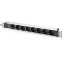 DIGITUS 1U Aluminum PDU rackm 8x Safety ( DN 95428 DN 95428 ) nepārtrauktas barošanas avots UPS