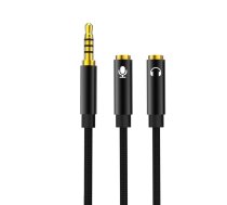 XO NB-R197 Aux Vada Adapteris 2x 3.5mm Ligzda (Audio  Mikrofons) uz 3.5mm Spraudnis 20cm ( NB R197 NB R197 NB R197 )