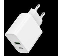 Power Delivery Charger USB-A USB-C 20W White ( TA UC PDQC20 01 W 8716309128667 ) iekārtas lādētājs