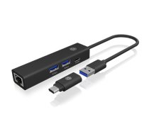 Adapter IcyBox USB3.2 Gen1 Hub  Gigabit LAN 4-in-1 retail ( IB HUB1439 LAN IB HUB1439 LAN ) adapteris