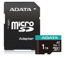 ADATA Premier Pro MicroSDXC 1 TB Class 10 UHS-I/U3 A2 V30 (AUSDX1TUI3V30SA2-RA1) ( AUSDX1TUI3V30SA2 RA1 4711085945273 ) atmiņas karte