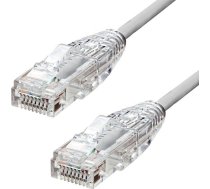 ProXtend ProXtend Slim U/UTP CAT6A LSZH AWG 28 Grey 25CM ( S 6AUTP 0025G S 6AUTP 0025G ) tīkla kabelis