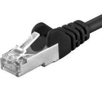 PremiumCord PREMIUMCORD Patch kabel CAT6a S-FTP RJ45-RJ45 AWG 26/7 1 5m czarny ( SP6ASFTP015C ) tīkla kabelis