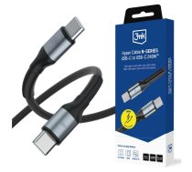 3mk Hyper Cable N-SERIES C to C 3m PD 3.0 QC 3.0 48V/5A 240W Black (5903108758215) ( 5903108758215 161314 ) USB kabelis