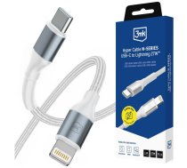 3mk Hyper Cable N-SERIES C to Lightning 1m PD 3.0 9V/3A 27W White (5903108758246) ( 5903108758246 161317 ) USB kabelis