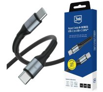 3mk Hyper Cable N-SERIES C to C 3m PD 3.0 QC 3.0 20V/5A 100W Black (5903108758208) ( 5903108758208 161313 ) USB kabelis