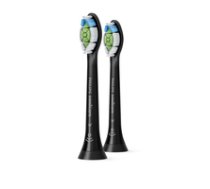 Philips Sonicare Optimal White 2 gab. melna - Uzgali elektriskajai zobu birstei ( HX6062/88 PHIHX606288 ) mutes higiēnai