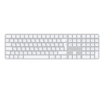 Apple Magic Keyboard with Touch ID and Numeric Keypad Keyboard Wireless Russian White 195949655029 ( MXK73RS/A ) klaviatūra
