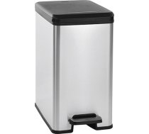 Curver Pedalspainis metalizets Slim Bin 25L sudraba 0802339582 (Boj. iepak.) ( 3253922339001 BOX ) atkritumu tvertne