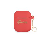 Guess case for Airpods Airpods 2 GUA2LSCHSR red Silicone Heart Charm ( GUA2LSCHSR ) austiņas