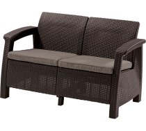 Darza divans divvietigs Corfu Love Seat bruns 8711245158259 ( 8711245158259 ) Dārza mēbeles