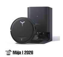 Ecovacs Robotic Vacuum Cleaner DEEBOT T80S OMNI BLACK WetDry 6400 mAh 24800 Pa Black ( 6970135039128 DEEBOT T80S OMNI DEEBOT T80S OMNI BLACK ) robots putekļsūcējs