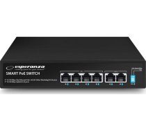 Esperanza ENS105 6-port Poe Switch 10/100 60W ( ENS105 13266322 5901299960387 ) komutators