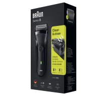 Braun Series 3- 300s black ( 4210201163305 300s 300S Black 300S-BK 300SBLACK 4210201190028 604109 81569923 BRN163305 ) Vīriešu skuveklis