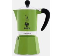 Bialetti Rainbow Moka pot Black Green Aluminium 3 cups Rainbow CE ( 8006363018500 4972 ) Kafijas automāts