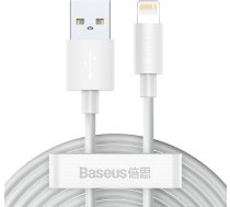 BASEUS WISDOM 2-PACK LIGHTNING 150CM / 2.4A WHITE USB cable ( 6953156230316 6953156230316 ) USB kabelis