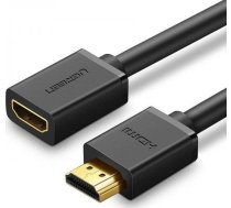 Ugreen HDMI - HDMI M-F Cable 0.5m Black (UGR358BLK) ( 6957303811403 10140 UGR358BLK UGREEN/10140 ) kabelis video audio