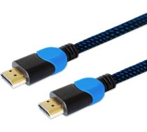 Savio GCL-02 HDMI cable 1.8 m HDMI Type A (Standard) Black Blue ( GCL 02 GCL 02 GCL 02 ) kabelis video  audio