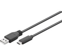 Goobay USB 2.0 cable 1 8 m  Black  USB 2.0 male (type A)  USB-C male 4040849554681 ( 55468 55468 ) USB kabelis