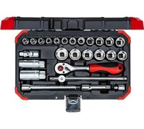 Gedore Red Socket set 3/8 "  26 pieces (red / black  with Shift-gun  SW 6mm - 24mm) ( 3300053 3300053 )