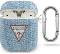 Guess AirPods Denim Triangle Case Light Blue ( GUACA2TPUJULLB ) maciņš apvalks mobilajam telefonam