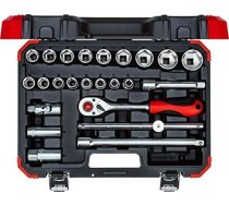 Gedore Red Socket set 1/2 "  24 pieces (red / black  with Shift-gun  SW 10mm - 32mm) ( 3300055 3300055 )