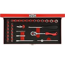 Gedore Red Socket set 1/4 "  32 pieces (red  with Shift-gun  SW 4mm - 13mm) ( 3300000 3300000 )