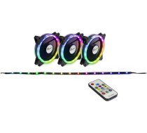 Wentylator Inter-Tech Zestaw Argus RS-04 RGB 3-pack + Pasek LED + Pilot (88885481) ( 88885481 88885481 88885481 ) ventilators