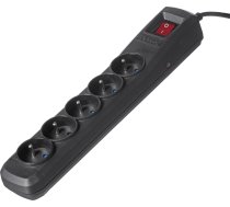 Activejet black power strip with cord ACJ COMBO 5G/3M/BEZP. AUTO/CZ ( ACP 5GN 3M CZ ACP 5GN 3M CZ ) elektrības pagarinātājs