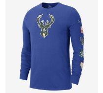 Nike Nba Milwaukee Bucks City Edition Long-Sleeves Marškinėliai Ilgomis Rankovėmis - Izmērs L (DV6045-480 T-krekls)