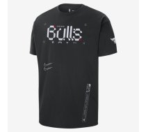 Nike NBA Chicago Bulls Max90 SS krepšinio T-Shirt - Izmērs S (DX9980-010 T-krekls)