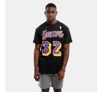 Mitchell & Ness NBA Magic Johnson Los Angeles Lakers SS krepšinio T-Shirt - Izmērs XL (INTL1074-LALMJ-BLCK T-krekls)
