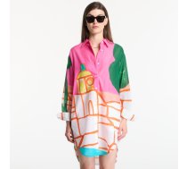 Sukienka Michael Kors X Christina Zimpel St Tropez Shirt Dress White - Izmērs XS (MS683I6L7Z 100 Kleitas)